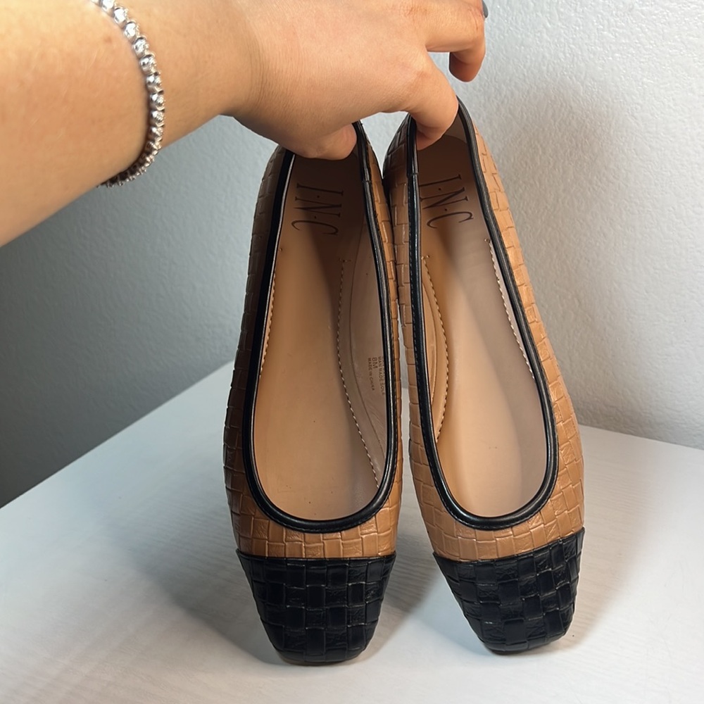 INC Womens Brown Jenaya Square Toe Slip On Flats 8 M - Picture 5 of 16